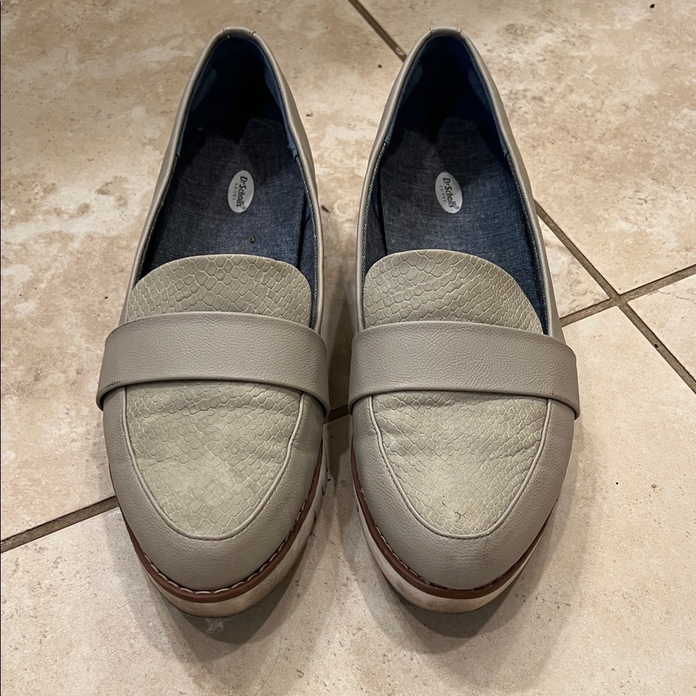 Dr. Scholl's Taupe Textured Loafers